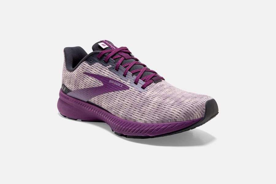 Launch 8 Road Brooks Running Shoes NZ Womens - Purple - MWVJEP-381